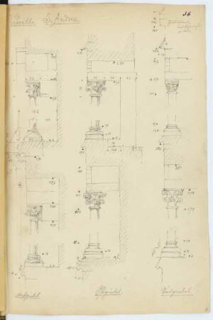 S. Andrea, Vercelli: Details (aus: Skizzen- und Fotoalbum 4)