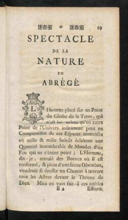 19-88, Spectacle De La Nature En Abrégé.