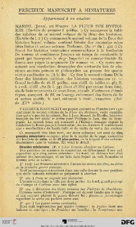 Précieux manuscrit a miniatures