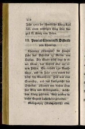 III. Powiat Chencinski Distrikt von Chenciny. - III. Woiwodschaft Lublin.