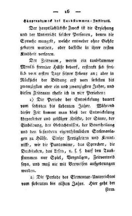 Hauptendzweck des Taubstummen-Instituts