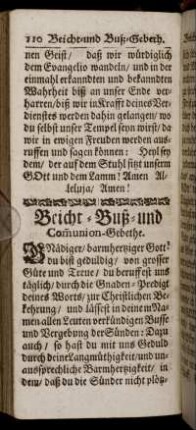 Beicht- Buß- und Communion-Gebethe. - Gebeth eines Krancken/ um ein seeligs Ende.