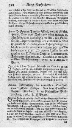 Genaue Untersuchung der venerischen Krankheit.