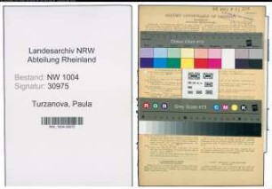 Entnazifizierung Paula Turzanova , geb. 02.04.1905 (Hausangestellte)