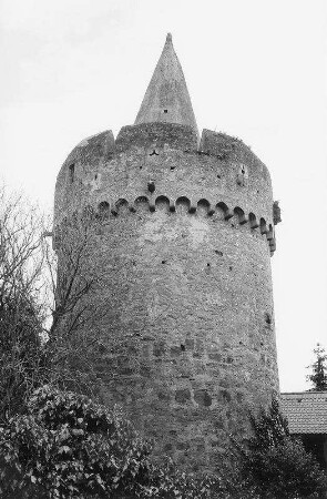 Wehrturm (Stadtbefestigung); Gelnhausen, In der Stadt, Burgtor, Am Fratzenstein