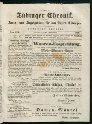 893-912, 16. November (Nr. 223) - 21. November (Nr. 227)