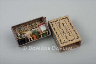 Miniaturen in Zündholzschachtel "Altdeutsche Bauernstube"