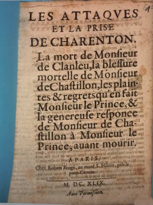 Les Attaques et la prise de Charenton
