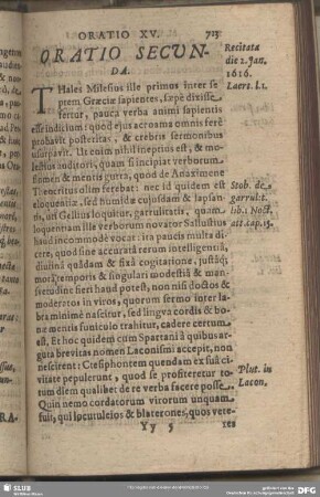 Oratio XV. Oratio Secunda