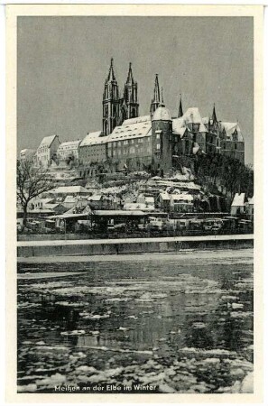 Meißen. Albrechtsburg und Dom im Winter