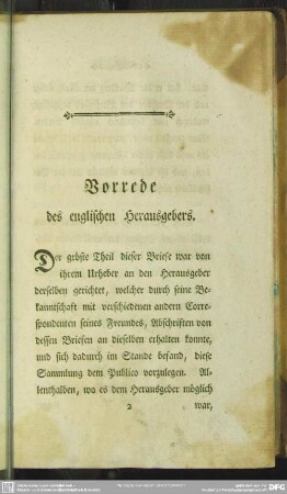 Vorrede des englischen Herausgebers