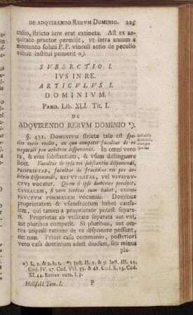 Articvlvs I. Dominivm.