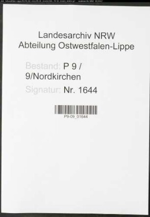 Sterberegister Standesamt Nordkirchen