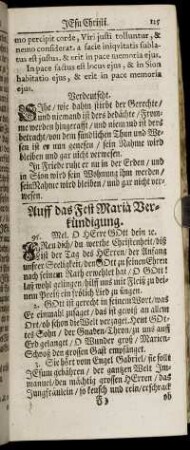 Auff das Fest Mariä Verkündigung. - Von der Majestätischen Himmelfahrt unsers Heylandes Jesu Christi.