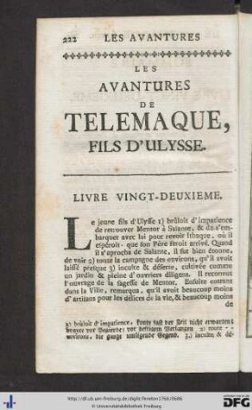 Livre Vingt-Deuxieme