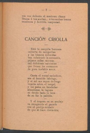 Canción criolla