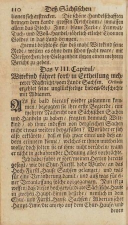 Das VIII. Capitul