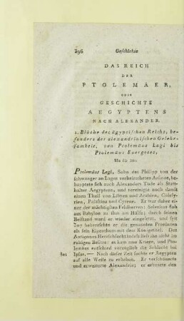 Das Reich der Ptolemäer, oder Geschichte Aegyptens nach Alexander