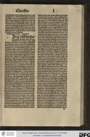DIstinctio XXXIII, questio I.
