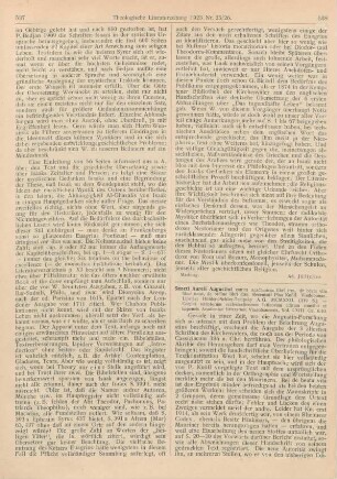 538-539 [Rezension] Knöll, Pius (Ed.), Sancti Aureli Augustini contra academicos libri tres, de beata vita liber unus, de ordine libri duo