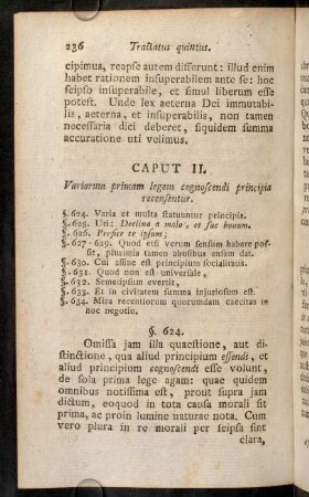236-246, Caput II. Variorum primam legem cognoscendi principia recensentur.