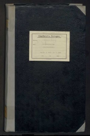 Höhscheid: Schulvorstand der Bürgermeisterei 1836-1880