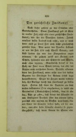 Der gerichtliche Zweikampf