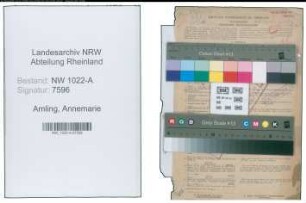 Entnazifizierung Annemarie Amling , geb. 06.10.1904 (Lehrerin)
