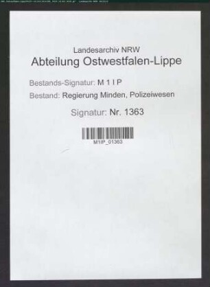 Polizeianwälte im Kreis Wiedenbrück