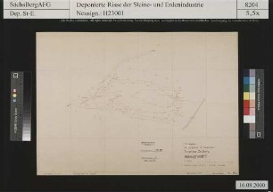 Zaußwitz bei Strehla; Tongrube Zaußwitz der Fa. Junghänel & Taegtmayer aus Meißen, Abbaugrundriss