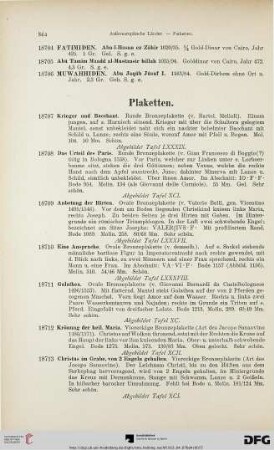 Plaketten (Nr. 18707-18760)