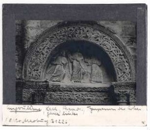 Angoulême, Kathedrale: Arkade links, Tympanon