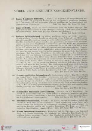 Möbel und Einrichtungs-Gegenstände (Nr. 837-989)