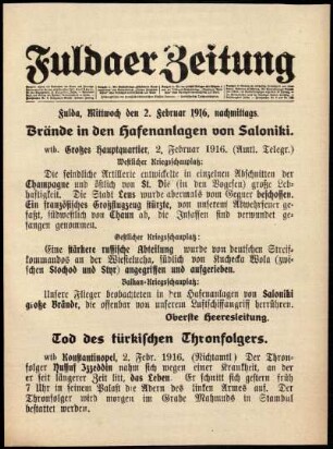 Ausgabe vom Mittwoch, den 02. Februar 1916.