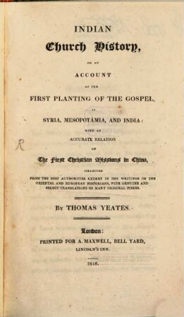 Indian Church history