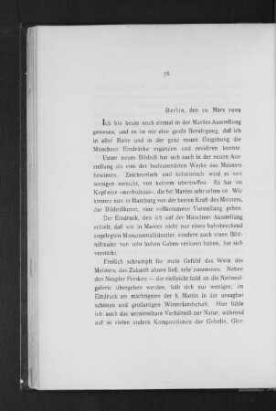 Berlin, den 20. März 1909