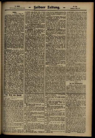 Zweite Ausgabe vom Samstag, den 08. März 1913.