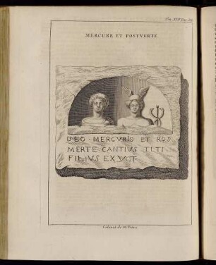 Tom. XIII. Pag.283. Mercure et Postverte.