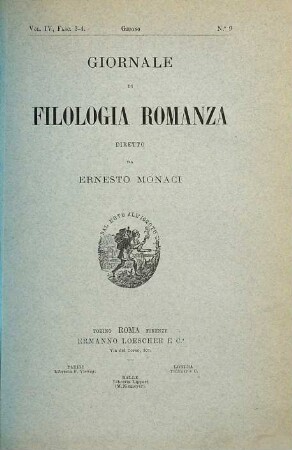 Giornale di filologia romanza. 4. 1881