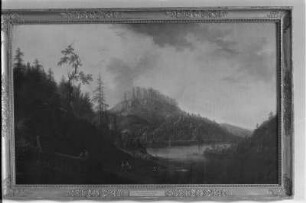 Die Festung Königstein : Die Festung Königstein. Leinwand; 94 x 155 cm. 1744