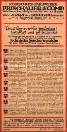 Informationsblatt über Sonder-Anstriche