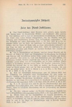 Zweiundzwanzigster Abschnitt. Feier des Dienst-Jubiläums.