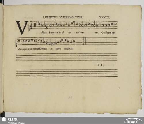 XXXIIII. Unterholtzer, Rupert: Valde honoratus est