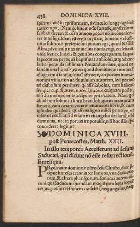 Dominica XVIII. post Pentecostes.