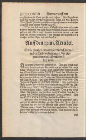 Auff den xxiiii. Artickel.
