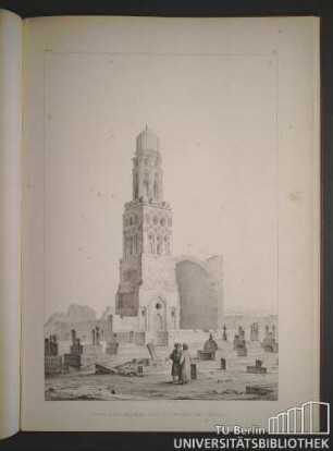 96 (LXII. XXVII.). Ruine d'une mosquée, dans le cimetiére Said Enfisseh. p. coste del. Imp: chez, L. Letronne. 15. Quai Voltaire. Hibon SC.