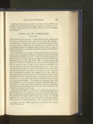 Cyprus and its Possibilities. Charles Christian.
