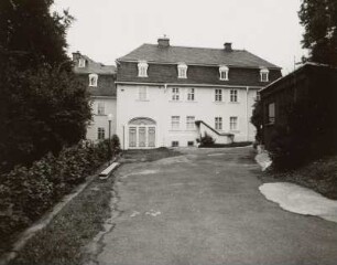 Markneukirchen. Musikinstrumenten-Museum, sogenanntes Paulus-Schlössel (1784-1789; J. A. Mönnig). Westliches Seitengebäude von Westen