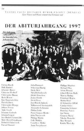 Der Abiturjahrgang 1997