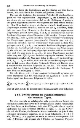 § 63. Zweiter Beweis des Fundmentalsatzes der konvexen Typen.